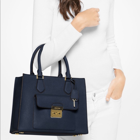 Michael Kors Handbags - Michael Kors Bridgitte medium saffiano leather tote in Admiral